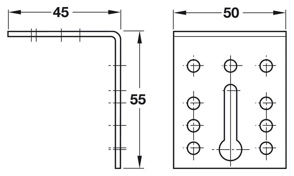 Heavy Duty Mounting Plate for Furniture and Beds, Set of 2