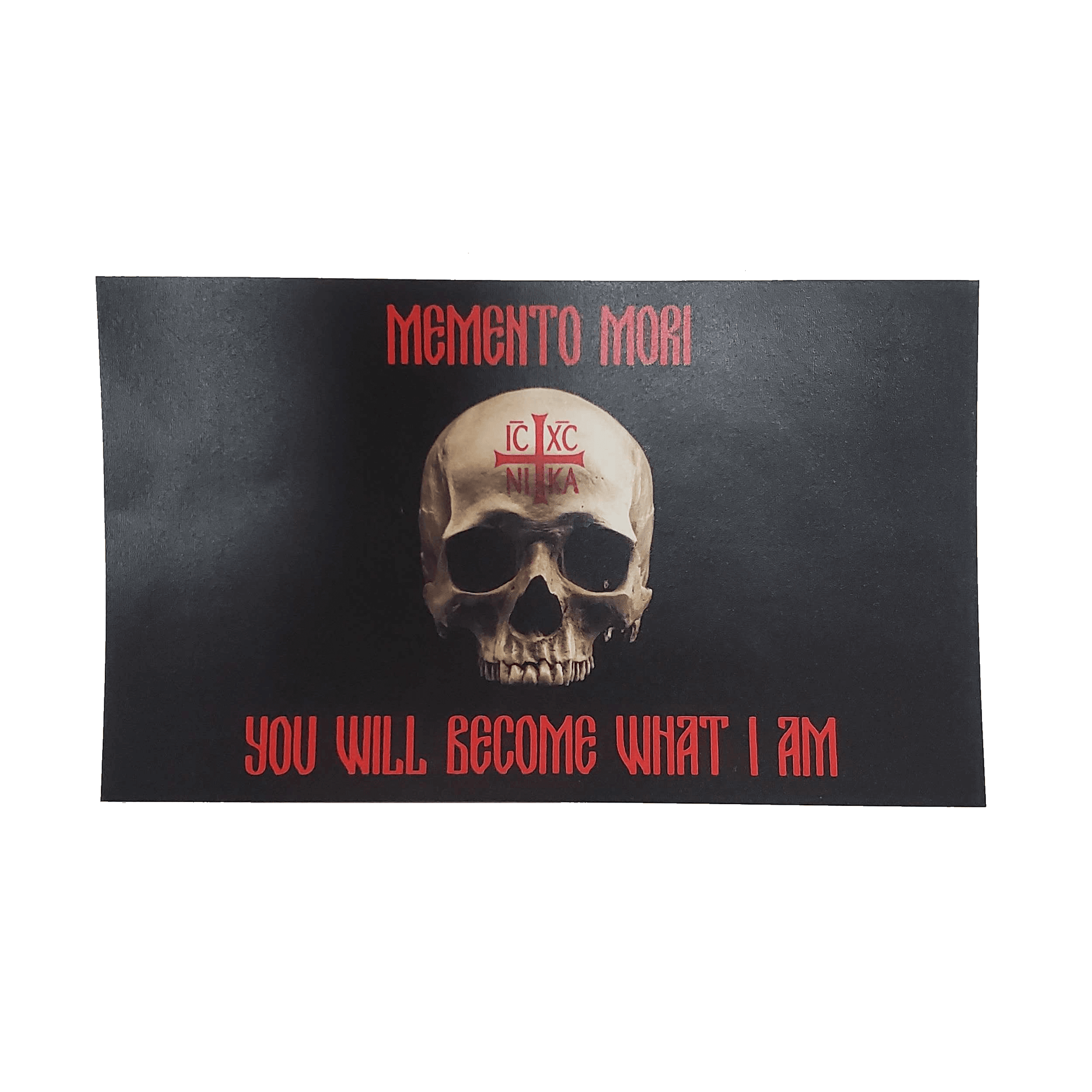 Memento Mori You Will Become What I Am 3" x 5" Matte Vinyl Sticker, 3 Pack