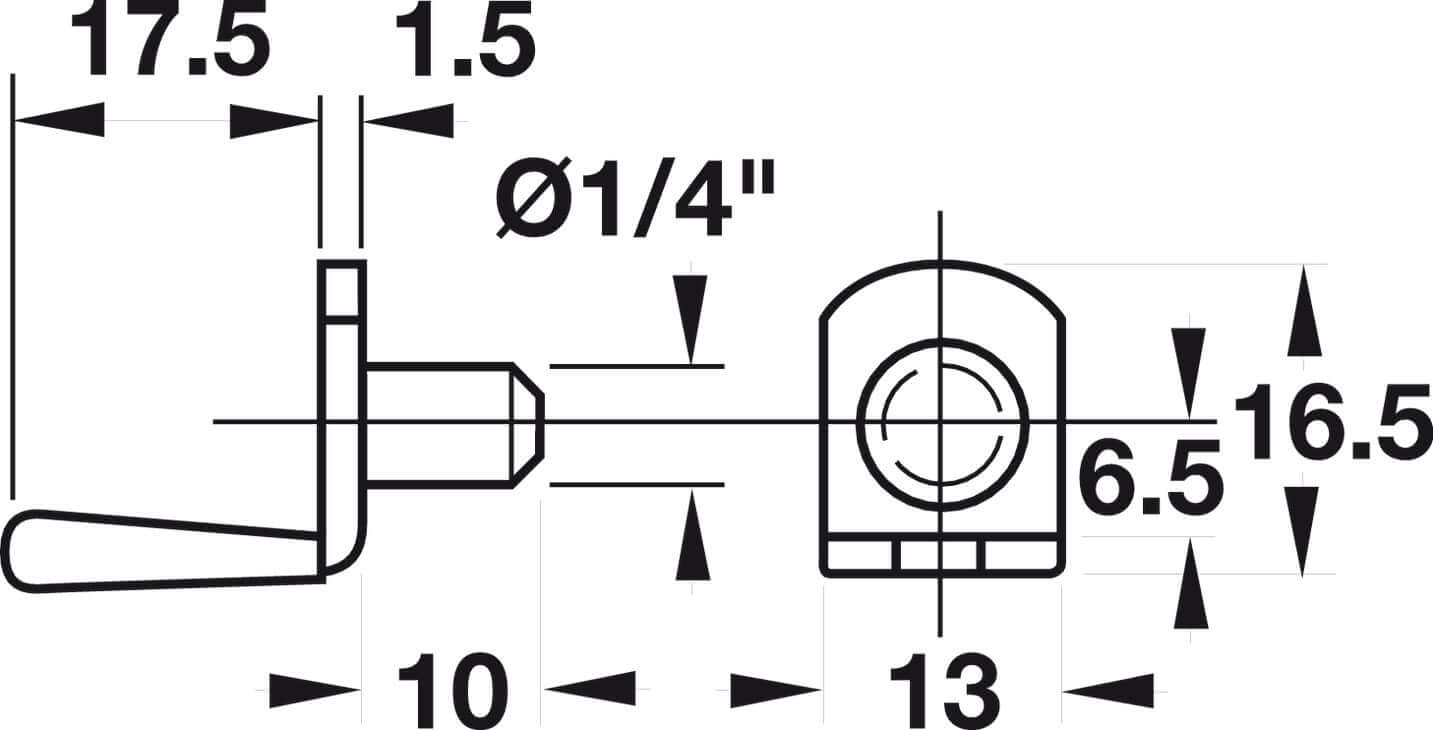 Hafele 282.11.574 Metal Glass Shelf Supports with Protective Cover 1/4", 10 Pack