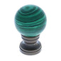 Art Finial - Green Malachite Ball, Set of 2, Mini Works of Art, Update Your Lamps!