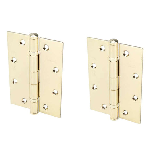 Hafele Butt Hinge, 102 mm, Set of 2 Beautiful Polished Brass Hinges