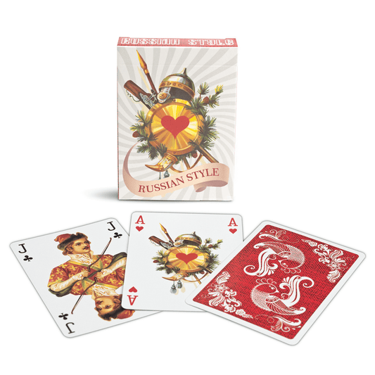 Russian Style Deck Playing Cards, Red