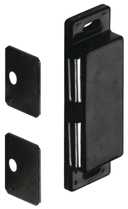 Hafele 246.36.300 Black Double Door Magnetic Catch and Strikes, 2 x 3-4 kg Pull