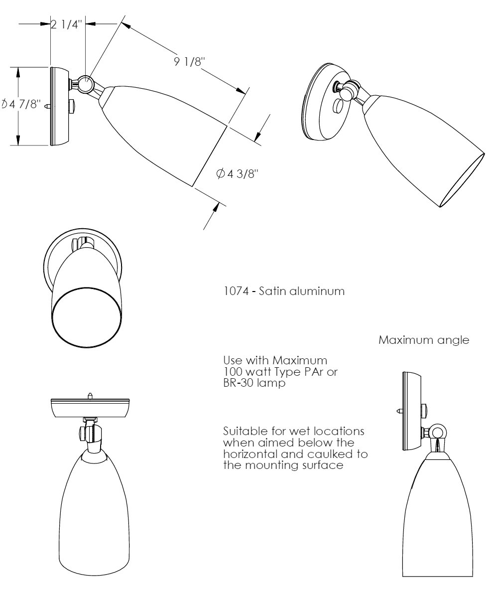 Remcraft Lighting - 1074 - Classic Parabolic Single Fixture