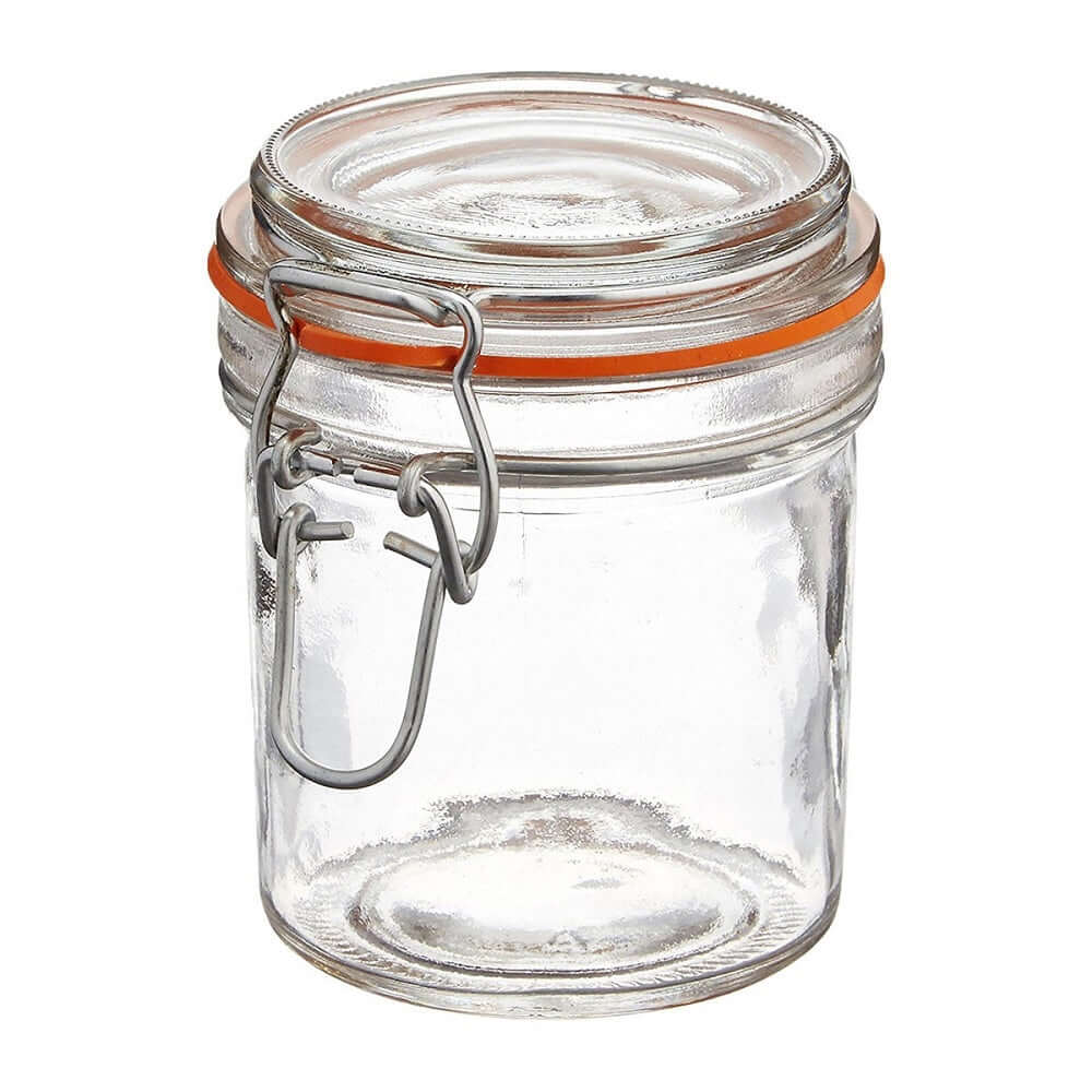 9 oz. Mini Hermes Jars with Air-Tight Clamp Top Lid, Set of 3