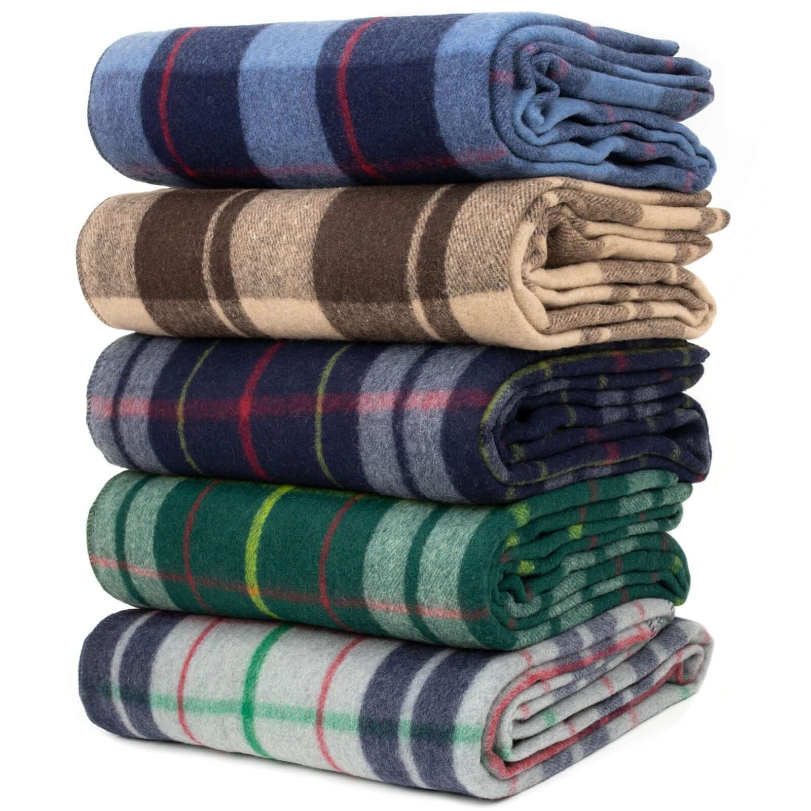 Classic Plaid Wool Blanket