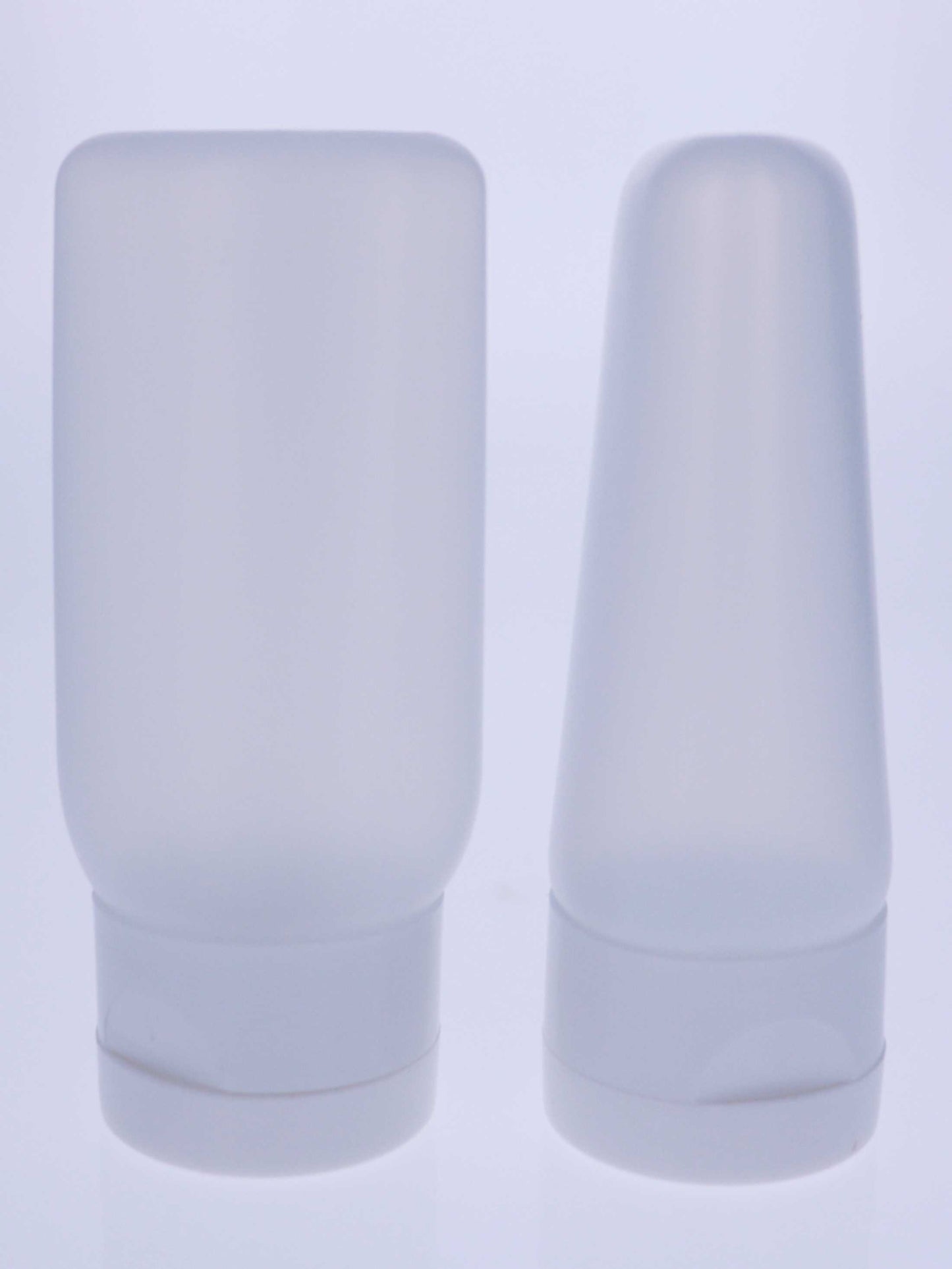 Semi-Opaque 2 oz. Squeezable Plastic Bottle + White Flip Top Cap | Set of 12