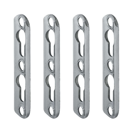 Hafele 273.56.010 Keyhole Plate for Machined-Recess Installation with 2 Slots, Set of 4