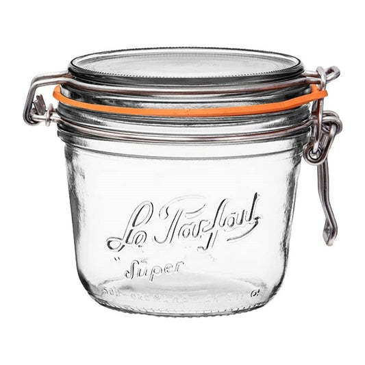 Le Parfait 500ml Tapered French Glass Preserving Jar with Airtight Rubber Seal