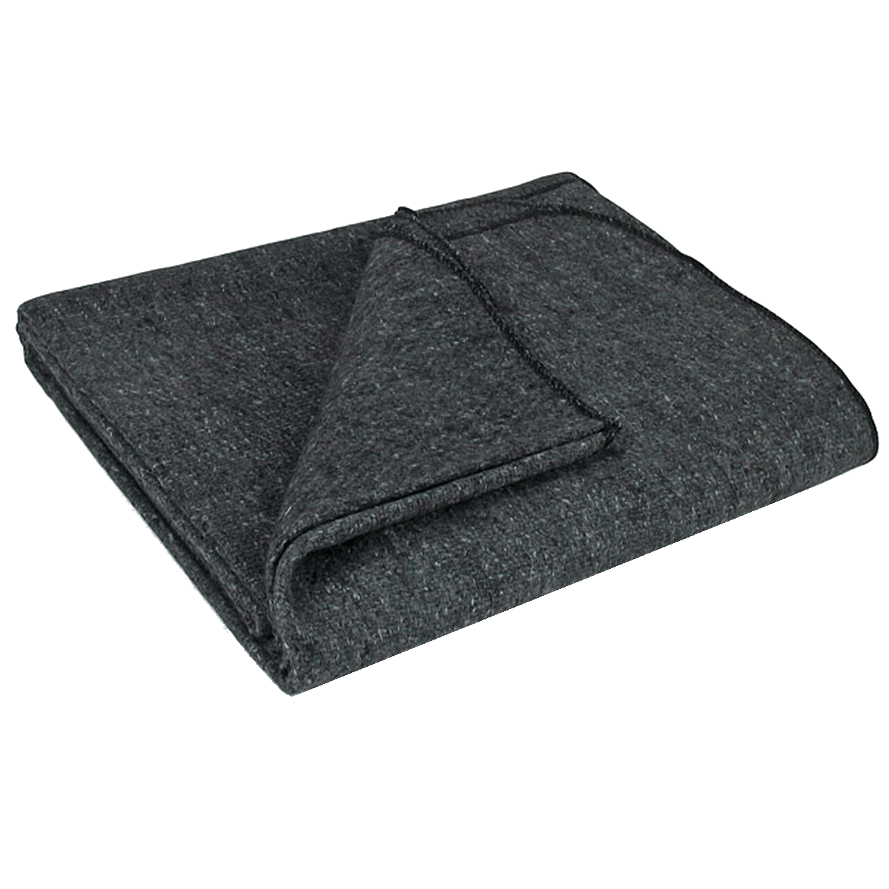 Classic Asphalt Grey 40% Wool Blanket | 62 in x 84 in | GI HAWK