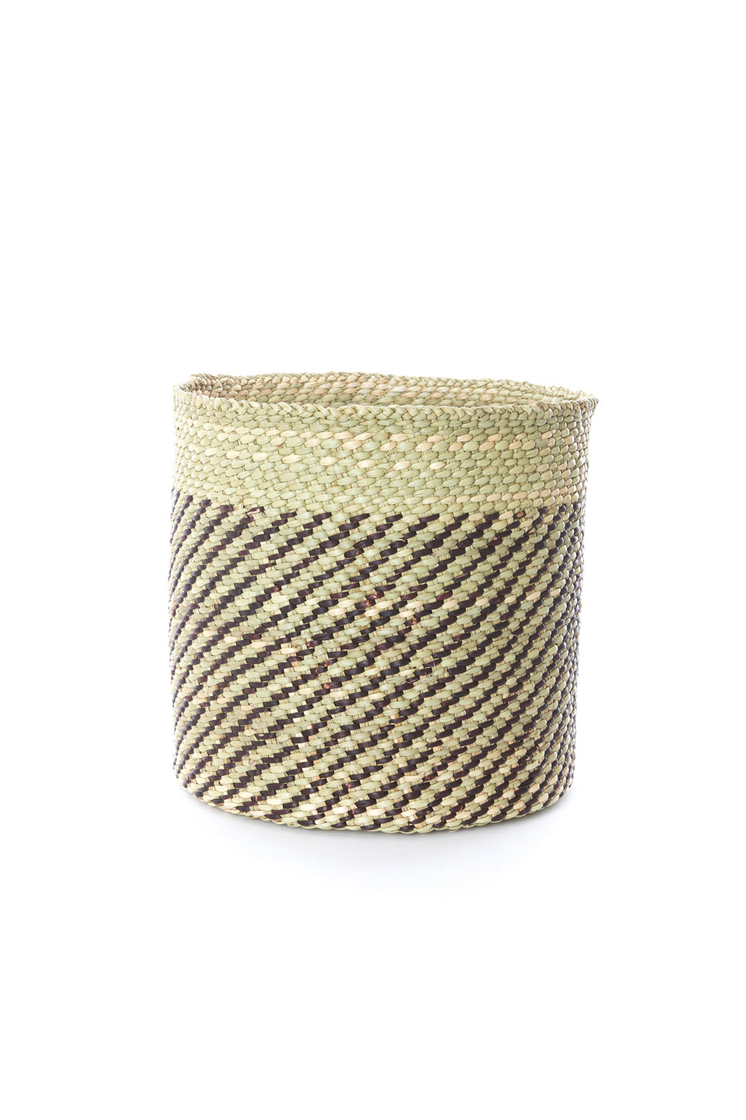 Iringa Baskets with Diagonal Black Stripes