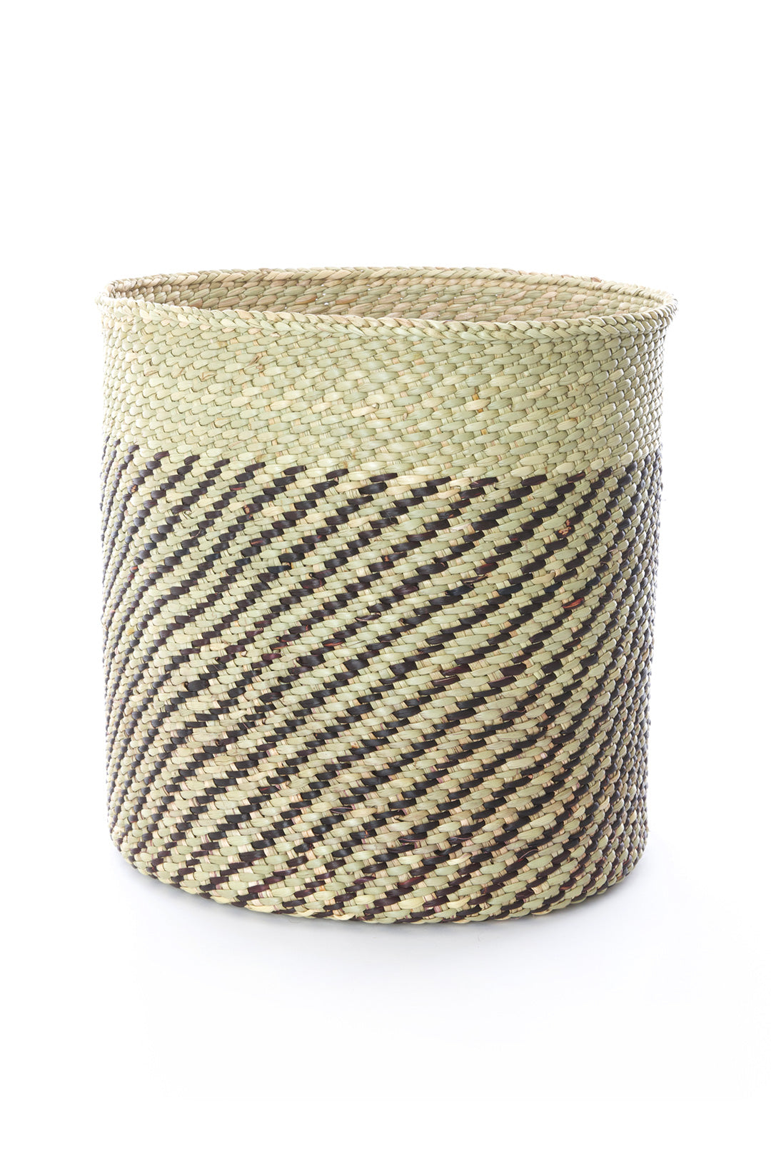 Iringa Baskets with Diagonal Black Stripes