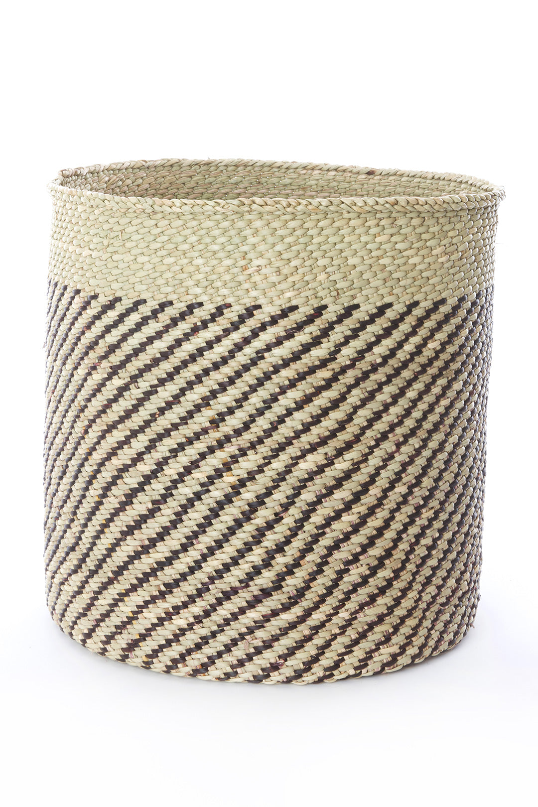 Iringa Baskets with Diagonal Black Stripes