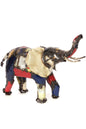 Colorful Recycled Oil Drum Elephant Sculptures