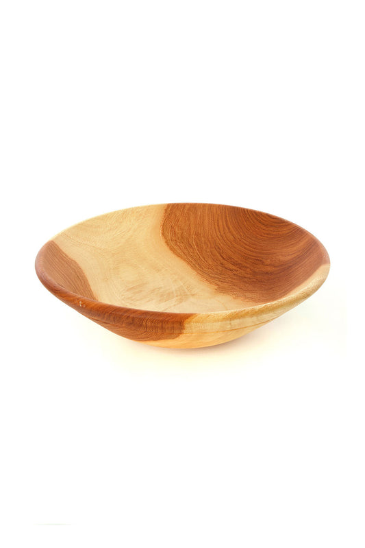 Medium Mahogany Wood Salad Bowl from Zimbabwe